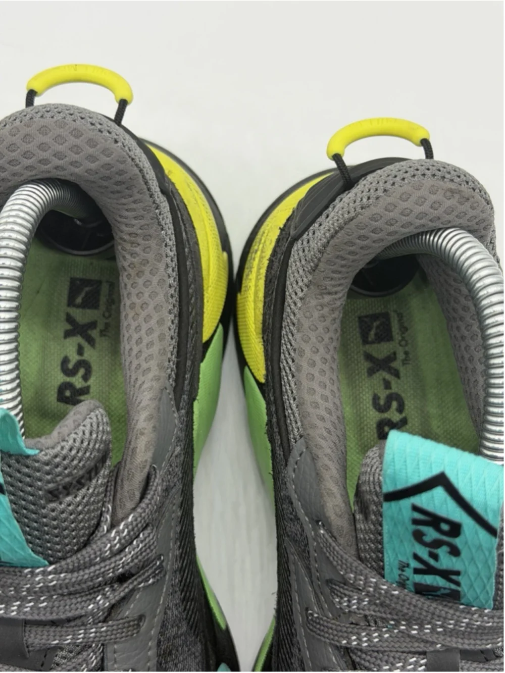 New Puma RS-X Highlighter JR Gray Black Multi Sneakers US 6.5 385934-02